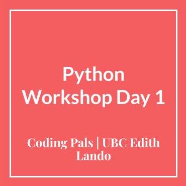Python Workshop - Day 1